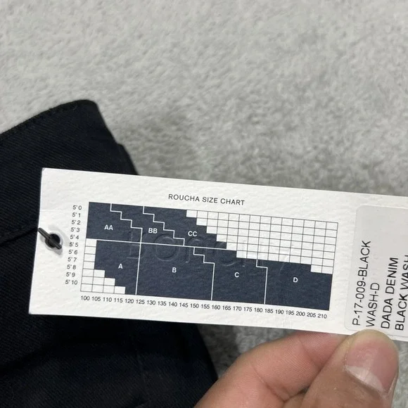 Roucha Jeans Womens Size D 16-18 Over 5'4 Dada Black Denim Pleated Ankle New - Picture 13 of 16